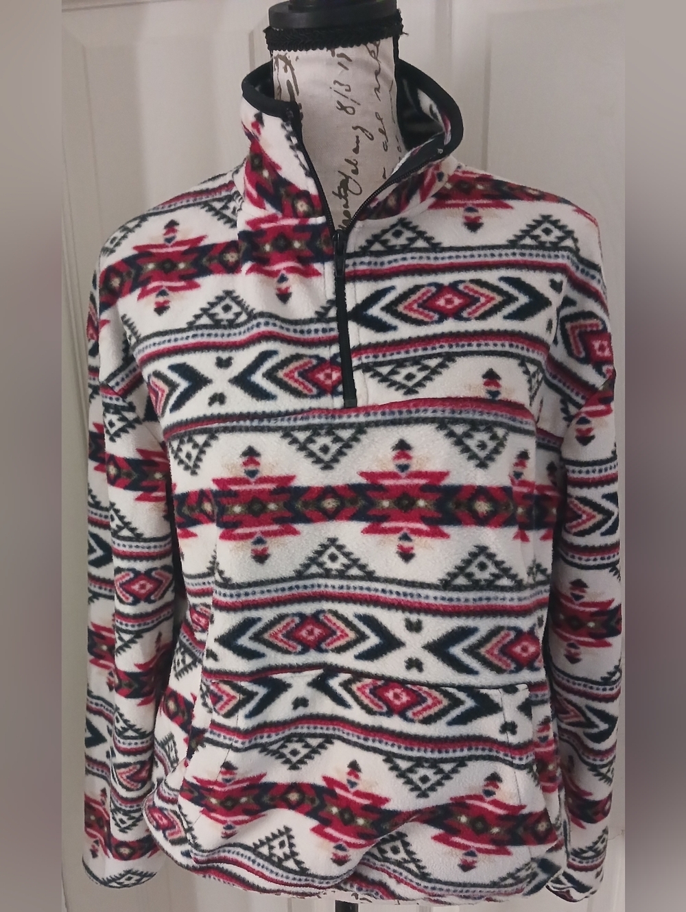 5/$25 No Boundaries Aztec Half-Zip Fleece Pullover